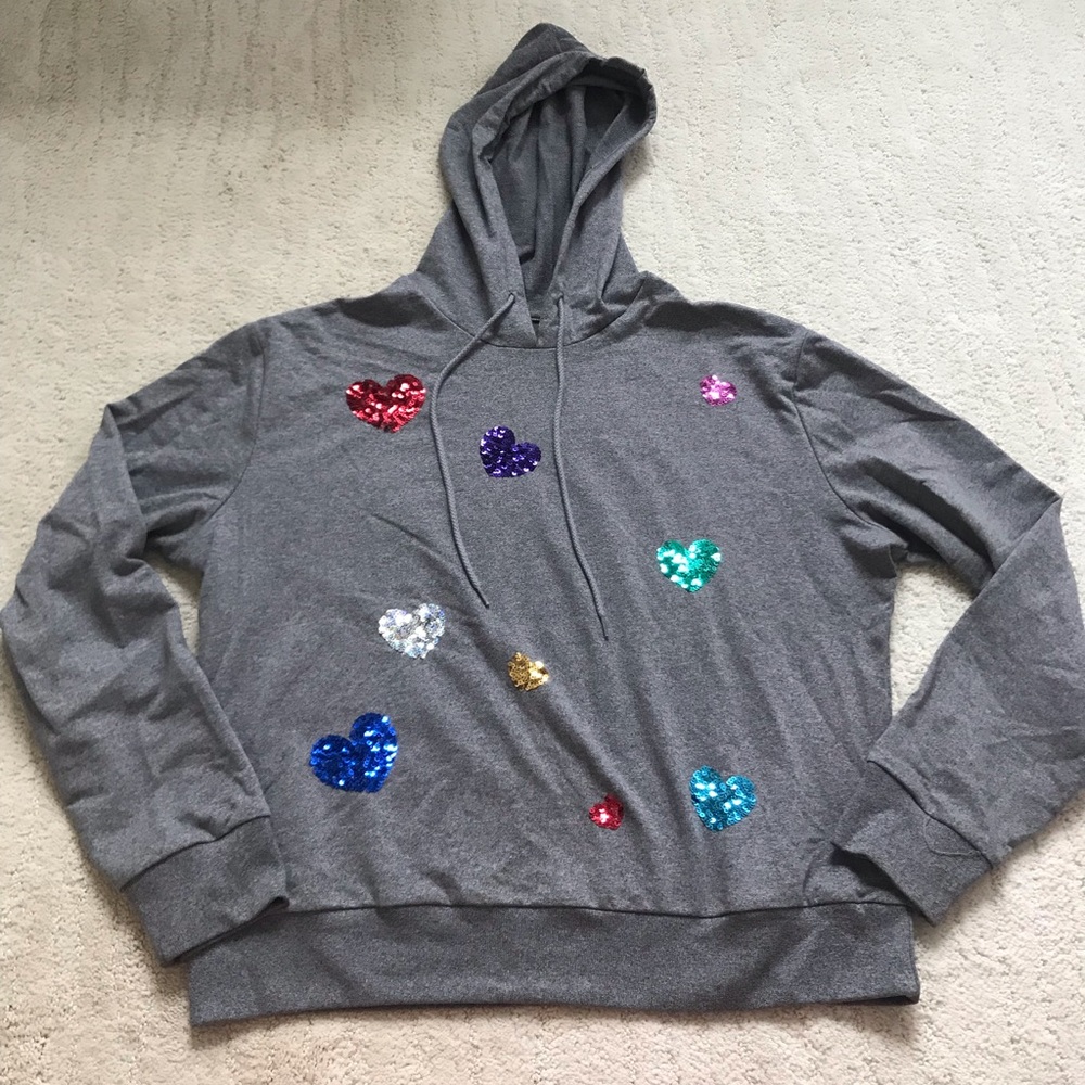 Glitter heart 💜 sweatshirt